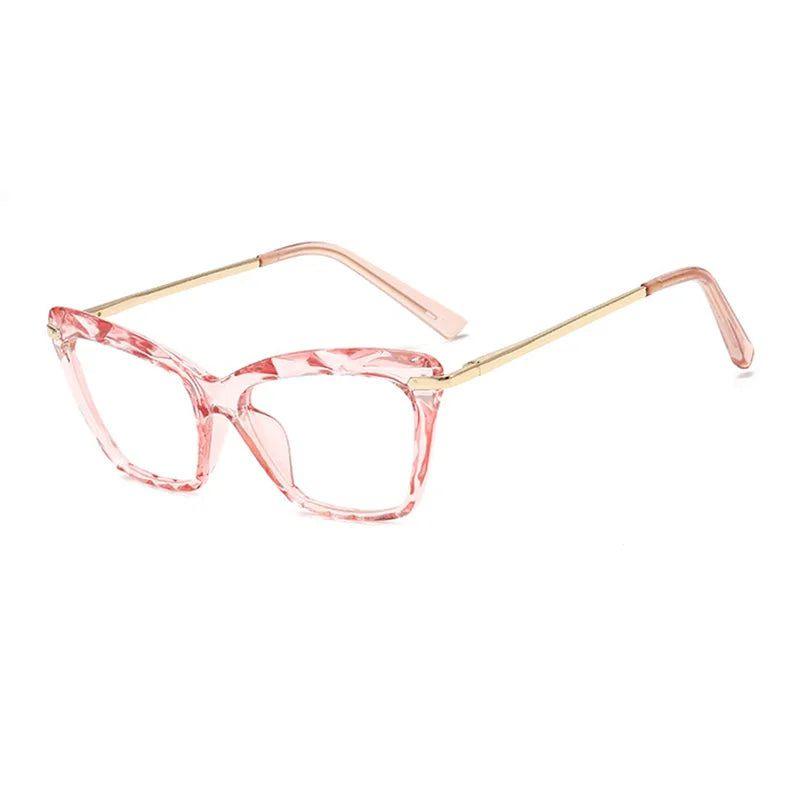 Stylish Transparent Cat Eye Eyeglasses with Spring Hinge and UV400 Protection - Lucid Fantasy 