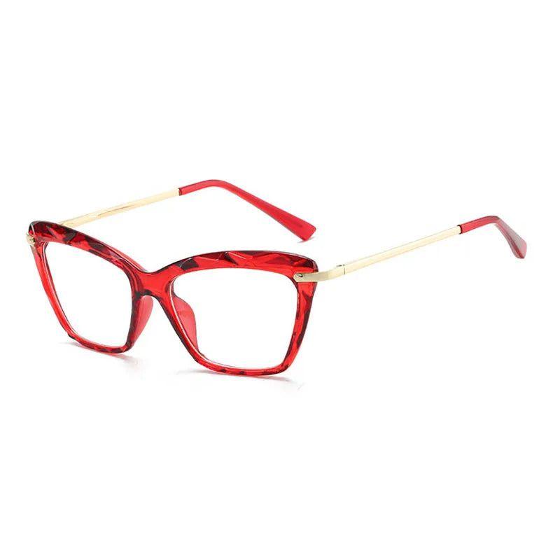 Stylish Transparent Cat Eye Eyeglasses with Spring Hinge and UV400 Protection - Lucid Fantasy 