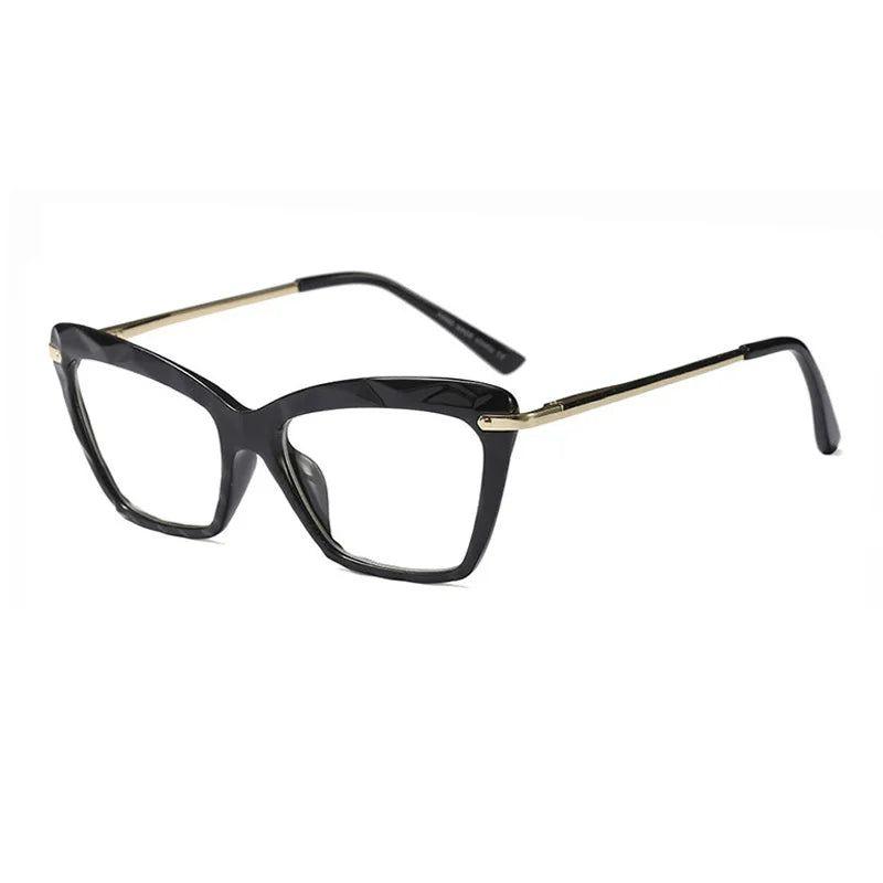 Stylish Transparent Cat Eye Eyeglasses with Spring Hinge and UV400 Protection - Lucid Fantasy 