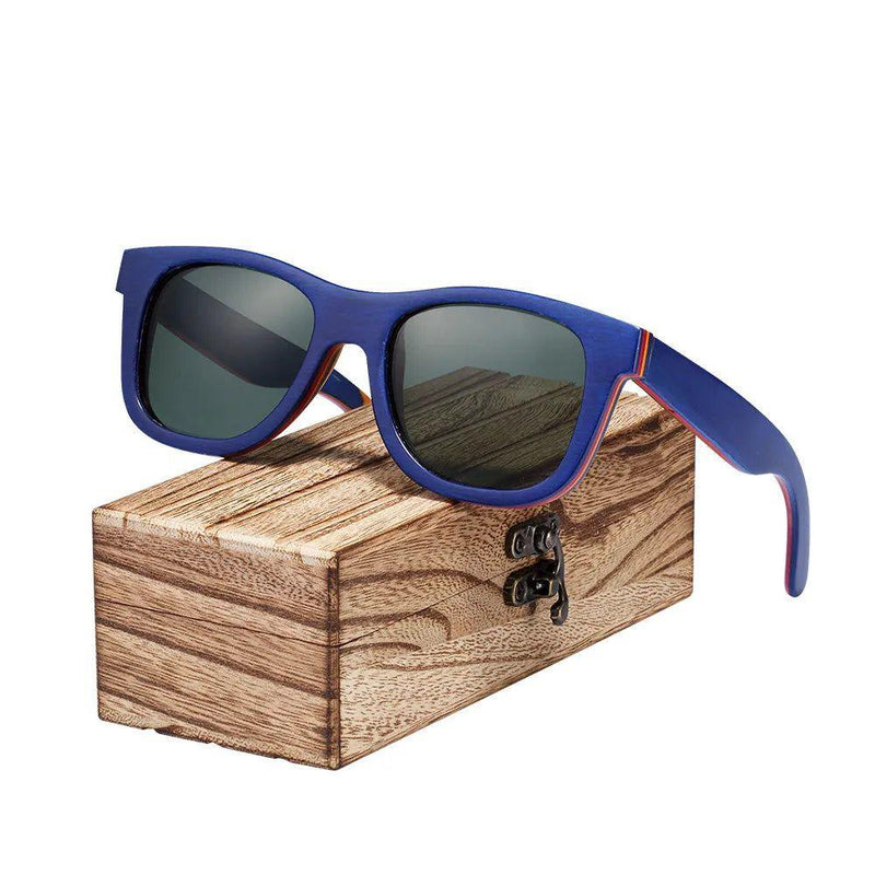 Stylish UV400 Polarized Wooden Sunglasses for Men - Trendy Design by Barcur - Lucid Fantasy 