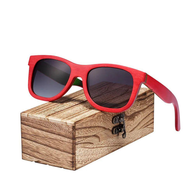 Stylish UV400 Polarized Wooden Sunglasses for Men - Trendy Design by Barcur - Lucid Fantasy 