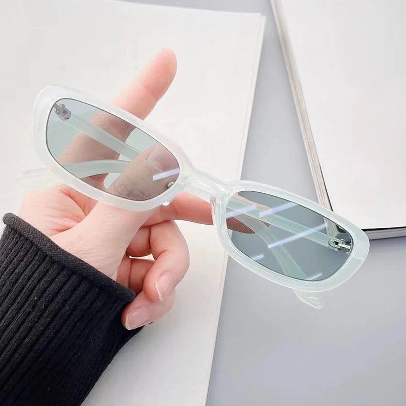 Stylish UV400 Small Rectangle Sunglasses for Fashion-forward Looks - Lucid Fantasy 