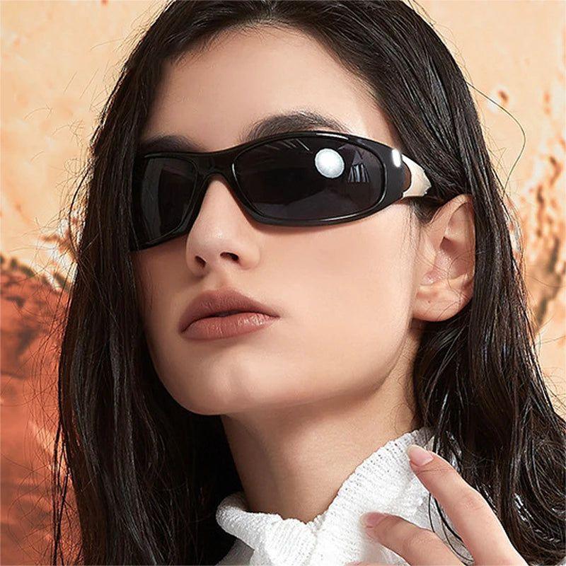 Stylish Y2K Cat Eye UV400 Sunglasses - Sporty Driving Goggles with Fashionable Flair - Lucid Fantasy 