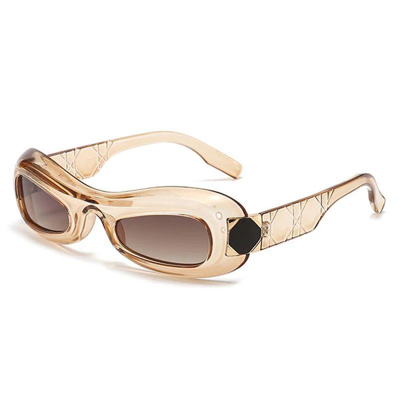 Throwback Oval Cat Eye Sunglasses with UV400 Protection - Stylish Vintage Shades - Lucid Fantasy 