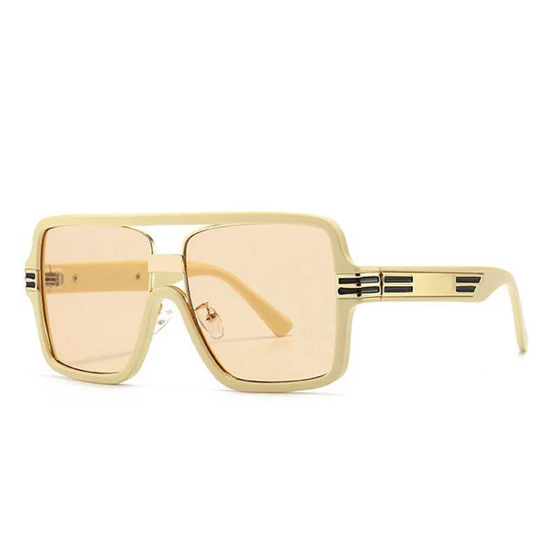 Timeless Retro Oversized Square Double Bridge UV400 Fashion Sunglasses - Lucid Fantasy 