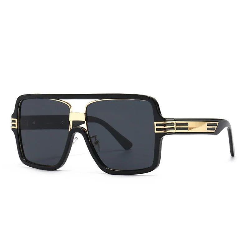 Timeless Retro Oversized Square Double Bridge UV400 Fashion Sunglasses - Lucid Fantasy 