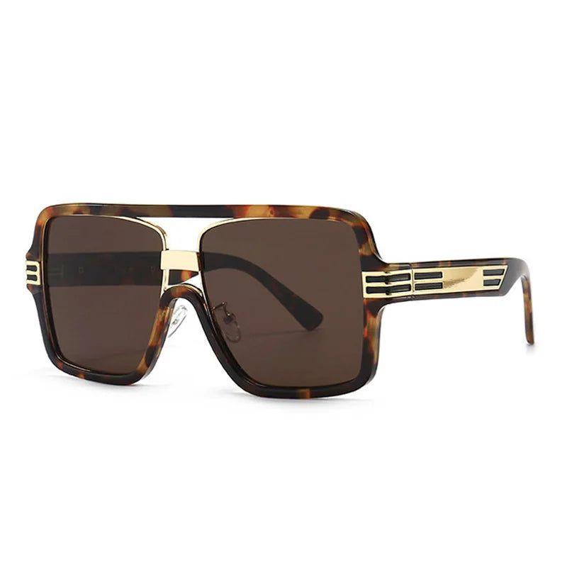 Timeless Retro Oversized Square Double Bridge UV400 Fashion Sunglasses - Lucid Fantasy 