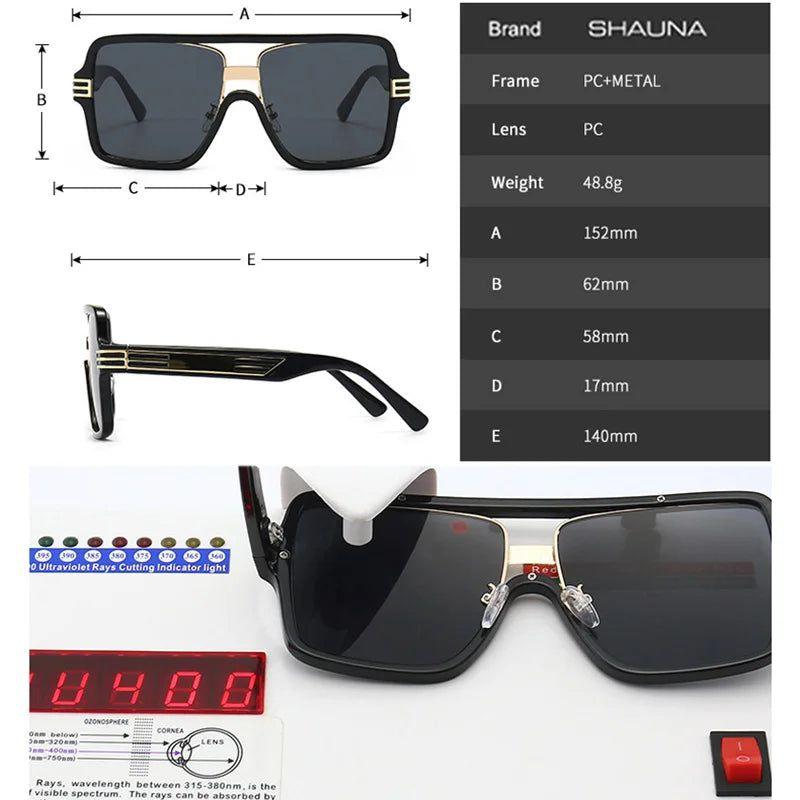 Timeless Retro Oversized Square Double Bridge UV400 Fashion Sunglasses - Lucid Fantasy 