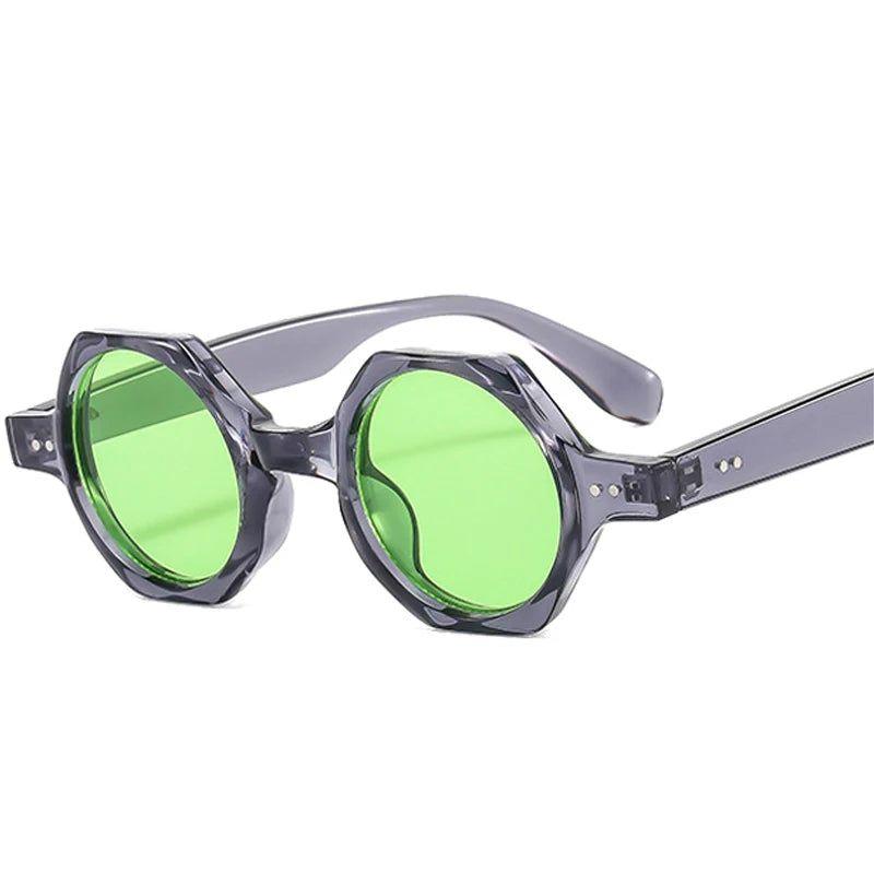 Trendy Candy-Colored Polygon Square Sunglasses with UV400 Protection and Round Lenses - Lucid Fantasy 