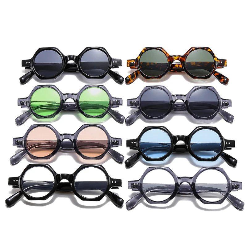 Trendy Candy-Colored Polygon Square Sunglasses with UV400 Protection and Round Lenses - Lucid Fantasy 