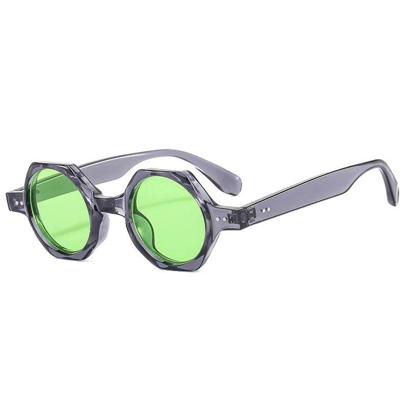 Trendy Candy-Colored Polygon Square Sunglasses with UV400 Protection and Round Lenses - Lucid Fantasy 