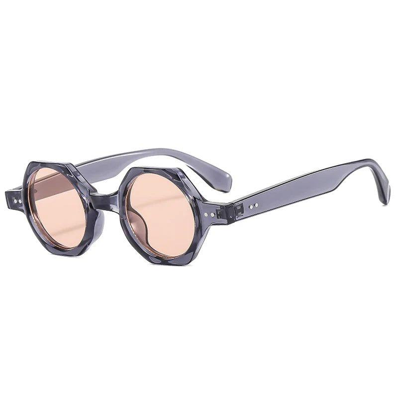 Trendy Candy-Colored Polygon Square Sunglasses with UV400 Protection and Round Lenses - Lucid Fantasy 