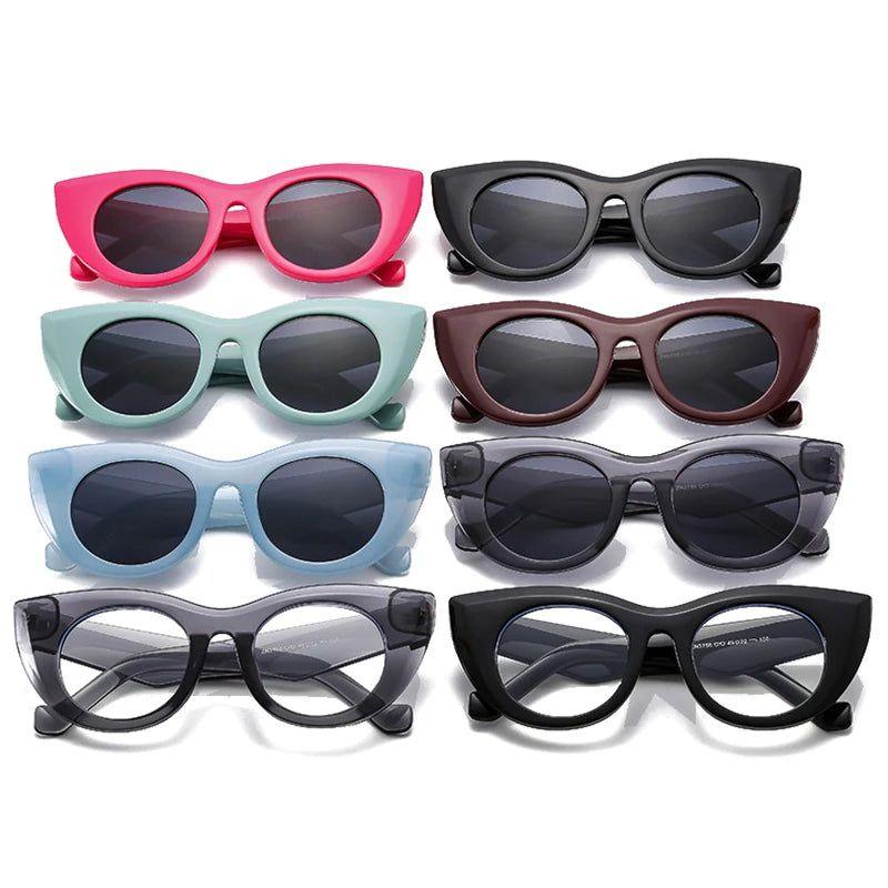 Trendy Cat Eye Jelly Sunglasses with UV400 Protection for Summer Fashion - Lucid Fantasy 