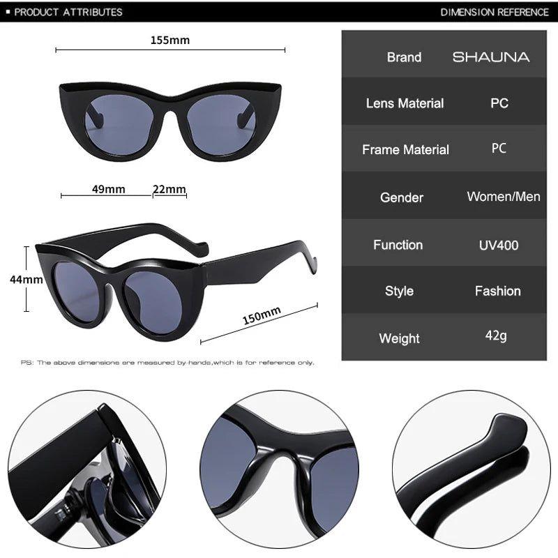 Trendy Cat Eye Jelly Sunglasses with UV400 Protection for Summer Fashion - Lucid Fantasy 