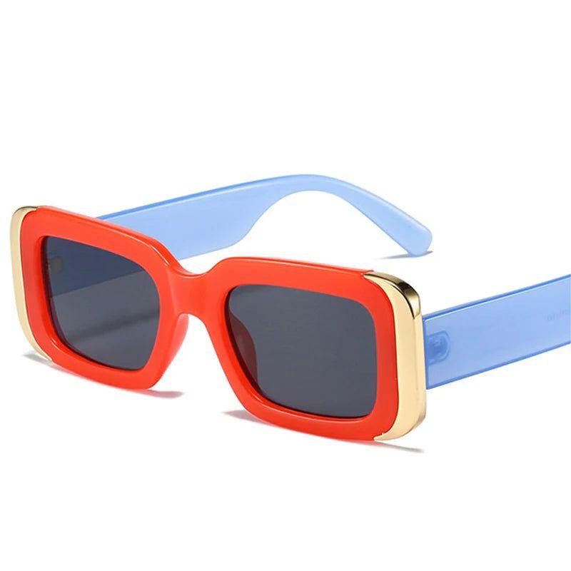 Trendy Jelly Color Retro Rectangle Sunglasses with UV400 Gradient Lenses - Lucid Fantasy 