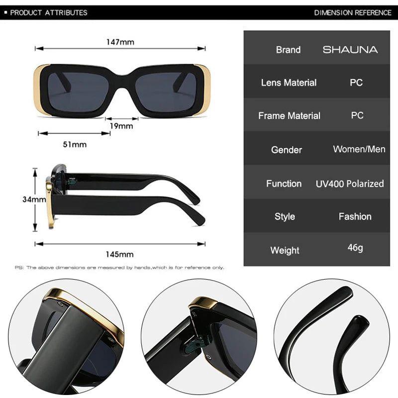 Trendy Jelly Color Retro Rectangle Sunglasses with UV400 Gradient Lenses - Lucid Fantasy 