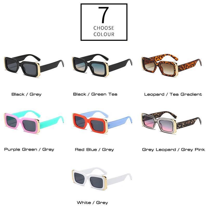 Trendy Jelly Color Retro Rectangle Sunglasses with UV400 Gradient Lenses - Lucid Fantasy 