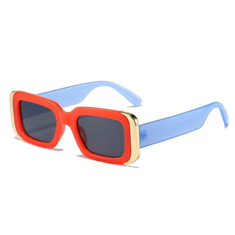 Trendy Jelly Color Retro Rectangle Sunglasses with UV400 Gradient Lenses - Lucid Fantasy 