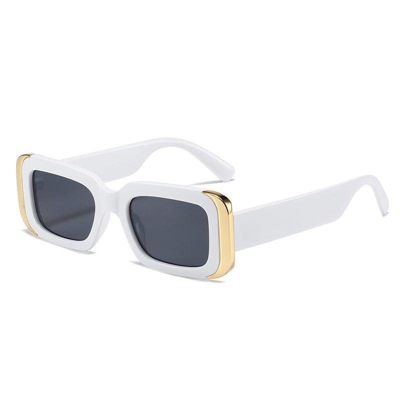 Trendy Jelly Color Retro Rectangle Sunglasses with UV400 Gradient Lenses - Lucid Fantasy 