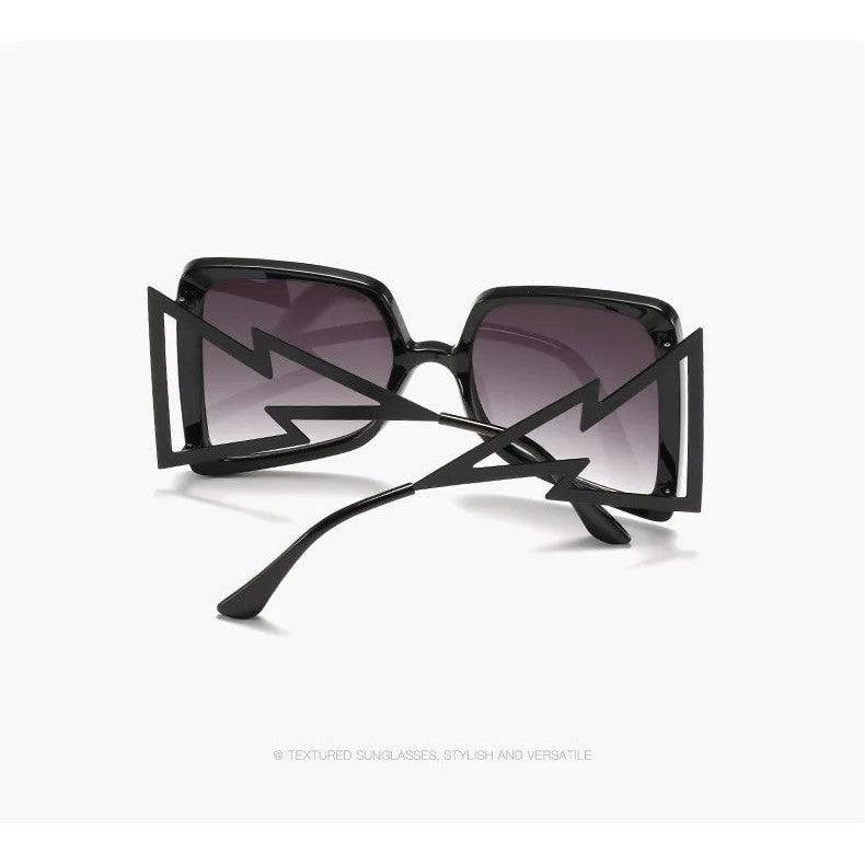 Trendy Oversized Retro Square Sunglasses with UV400 Butterfly Lenses - Lucid Fantasy 