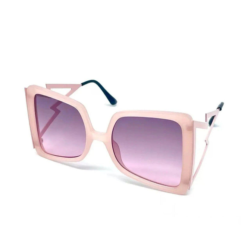 Trendy Oversized Retro Square Sunglasses with UV400 Butterfly Lenses - Lucid Fantasy 