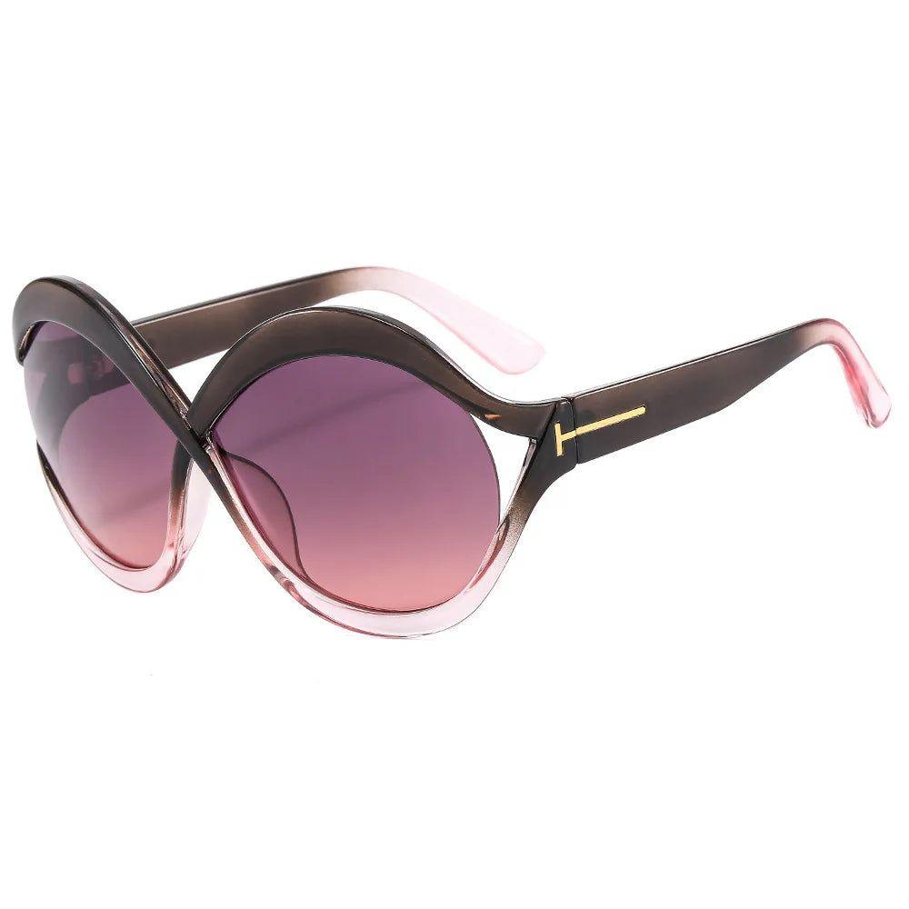 Trendy Oversized Round Sunglasses - Fashion-Forward Eyewear with UV400 Protection - Lucid Fantasy 