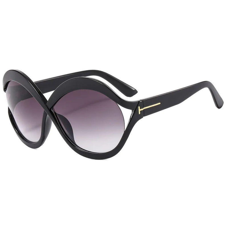 Trendy Oversized Round Sunglasses - Fashion-Forward Eyewear with UV400 Protection - Lucid Fantasy 