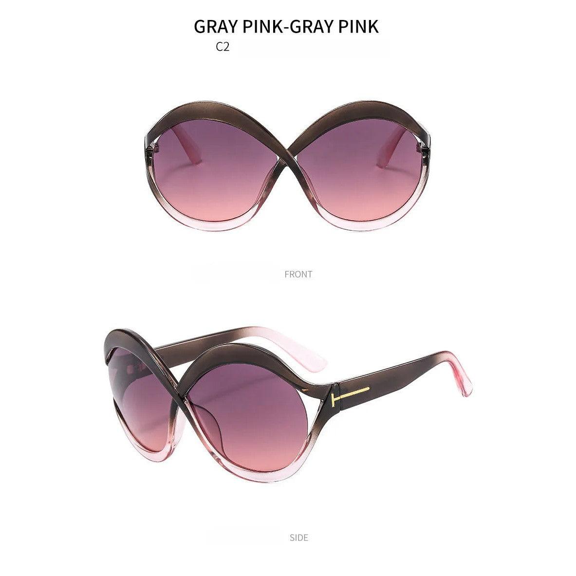 Trendy Oversized Round Sunglasses - Fashion-Forward Eyewear with UV400 Protection - Lucid Fantasy 