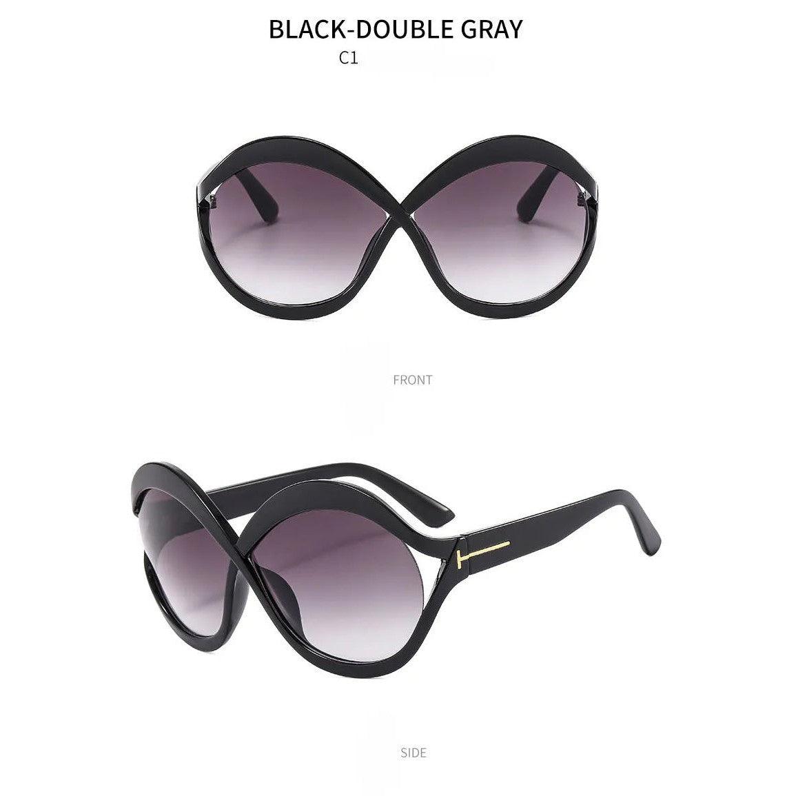 Trendy Oversized Round Sunglasses - Fashion-Forward Eyewear with UV400 Protection - Lucid Fantasy 