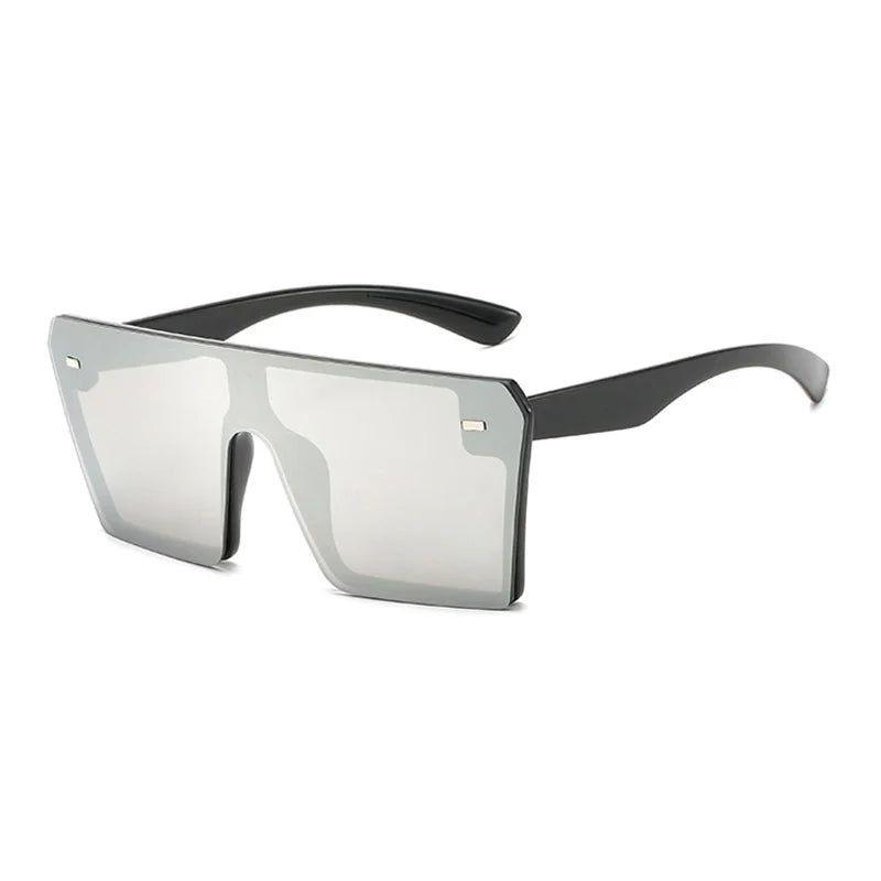 Trendy Oversized Square Gradient Sunglasses with Flat Top Design - Lucid Fantasy 