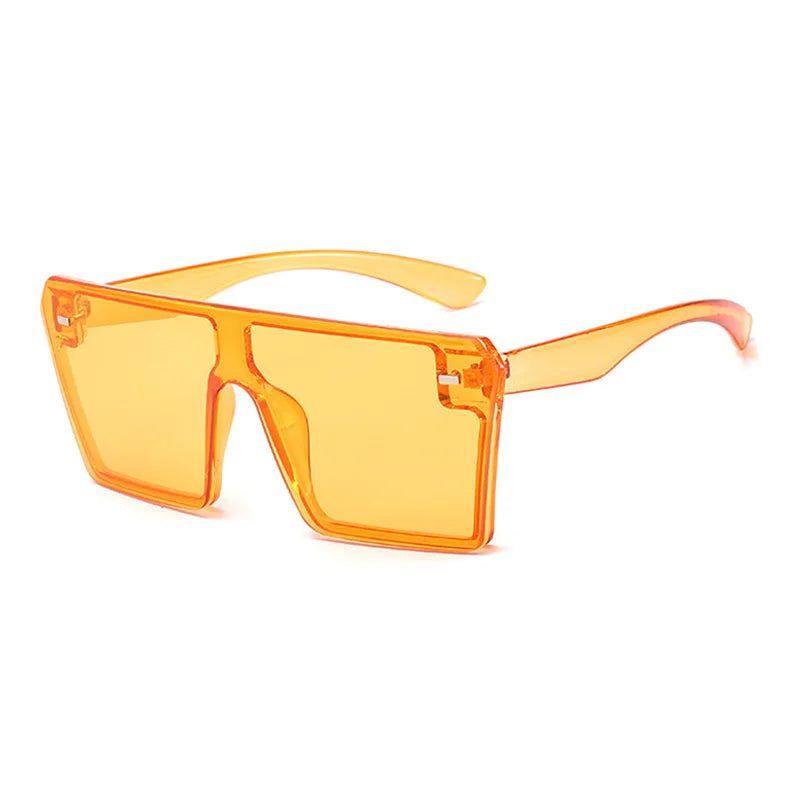 Trendy Oversized Square Gradient Sunglasses with Flat Top Design - Lucid Fantasy 