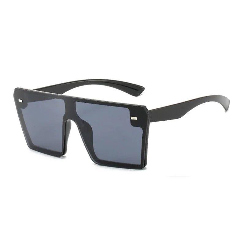 Trendy Oversized Square Gradient Sunglasses with Flat Top Design - Lucid Fantasy 