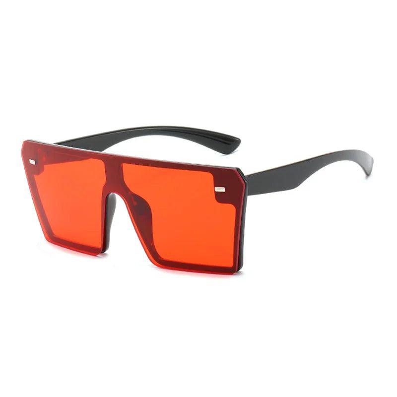 Trendy Oversized Square Gradient Sunglasses with Flat Top Design - Lucid Fantasy 