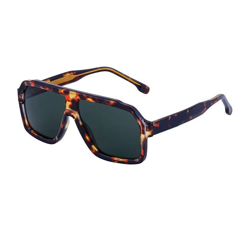 Trendy Oversized UV400 Pilot Sunglasses for Fashion Enthusiasts - Lucid Fantasy 