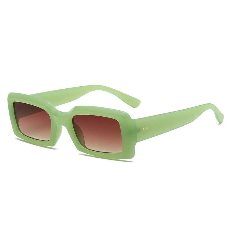 Trendy Retro Jelly Color Rectangle Sunglasses with UV400 Protection - Lucid Fantasy 