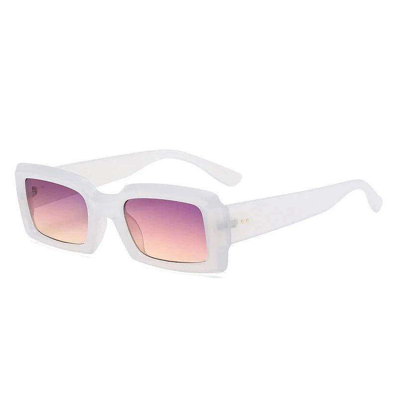 Trendy Retro Jelly Color Rectangle Sunglasses with UV400 Protection - Lucid Fantasy 