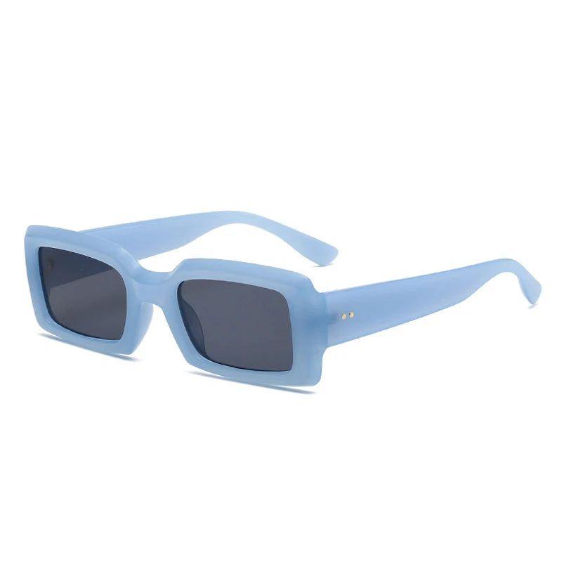 Trendy Retro Jelly Color Rectangle Sunglasses with UV400 Protection - Lucid Fantasy 