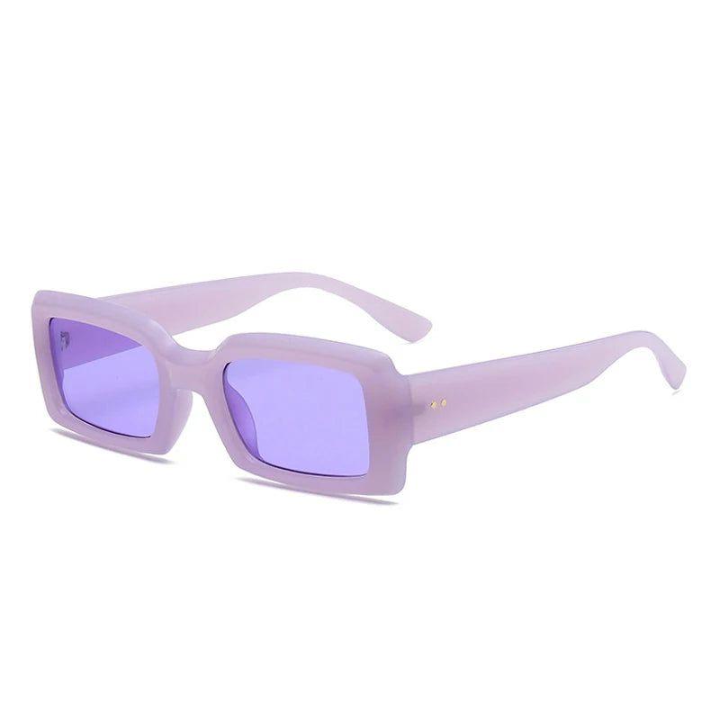 Trendy Retro Jelly Color Rectangle Sunglasses with UV400 Protection - Lucid Fantasy 