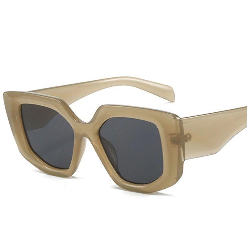 Trendy Retro Polygon Square Sunglasses with Jelly Frames and UV400 Protection - Lucid Fantasy 