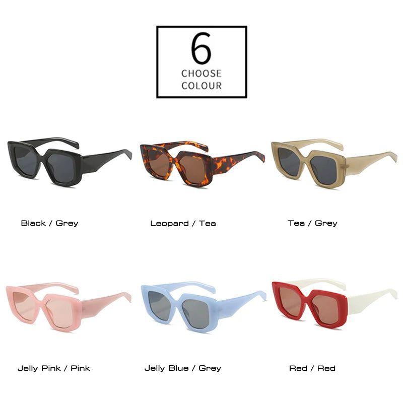 Trendy Retro Polygon Square Sunglasses with Jelly Frames and UV400 Protection - Lucid Fantasy 