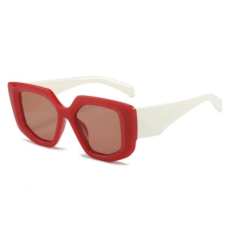 Trendy Retro Polygon Square Sunglasses with Jelly Frames and UV400 Protection - Lucid Fantasy 