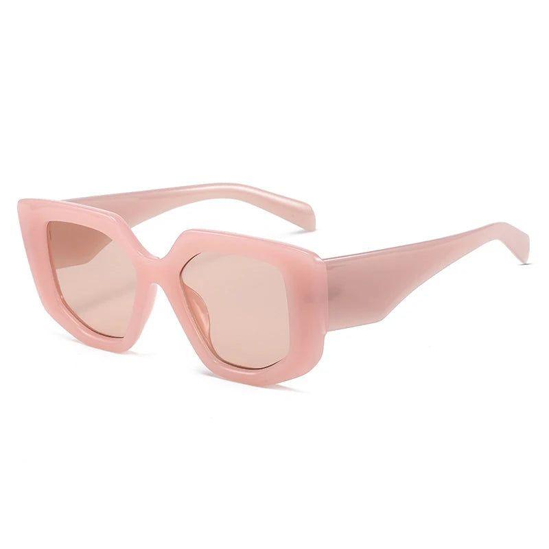 Trendy Retro Polygon Square Sunglasses with Jelly Frames and UV400 Protection - Lucid Fantasy 