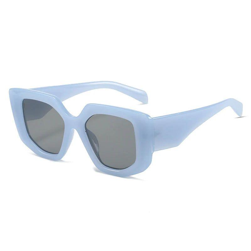 Trendy Retro Polygon Square Sunglasses with Jelly Frames and UV400 Protection - Lucid Fantasy 