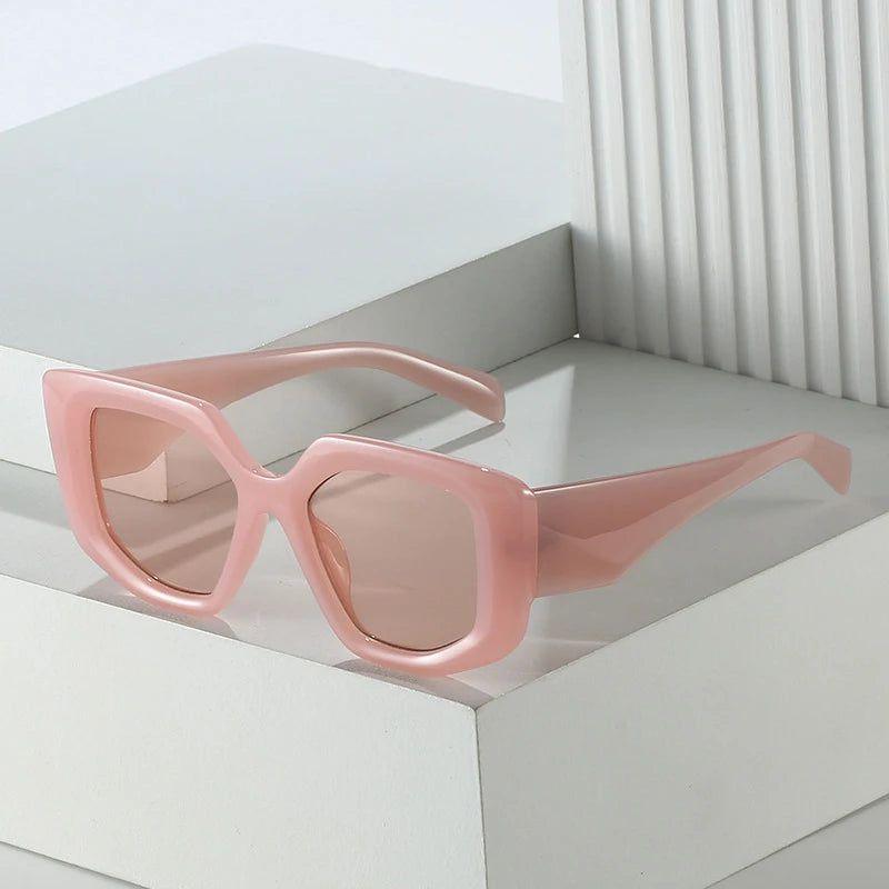 Trendy Retro Polygon Square Sunglasses with Jelly Frames and UV400 Protection - Lucid Fantasy 