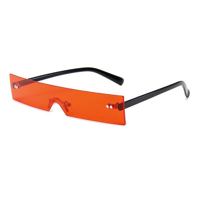 Trendy Rimless Rectangle Sunglasses with UV400 Protection - Lucid Fantasy 