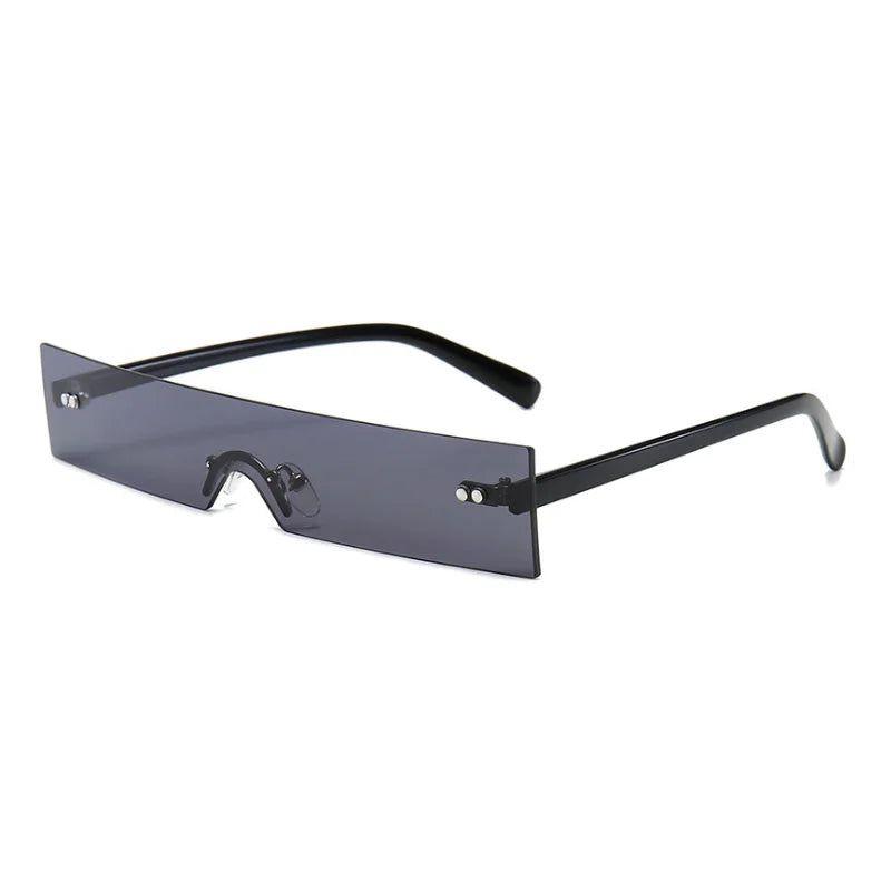 Trendy Rimless Rectangle Sunglasses with UV400 Protection - Lucid Fantasy 