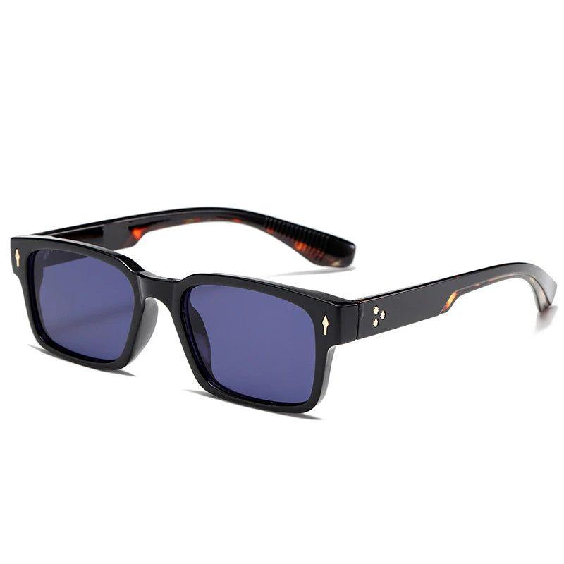 Trendy Riveted Rectangle UV400 Sunglasses for Ultimate Sun Protection - Lucid Fantasy 