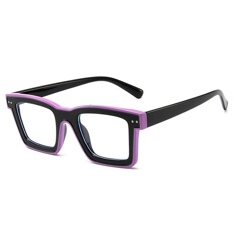 Trendy Square Candy-Colored Anti-Blue Light Glasses with Stylish Frames - Lucid Fantasy 