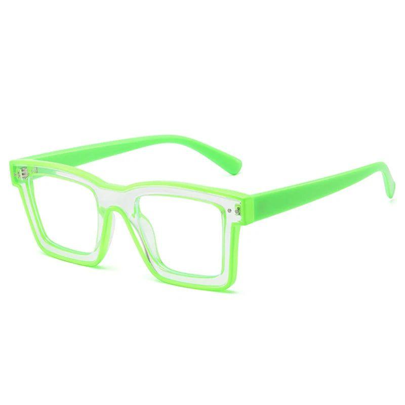 Trendy Square Candy-Colored Anti-Blue Light Glasses with Stylish Frames - Lucid Fantasy 