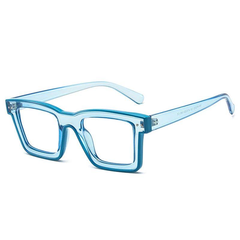 Trendy Square Candy-Colored Anti-Blue Light Glasses with Stylish Frames - Lucid Fantasy 